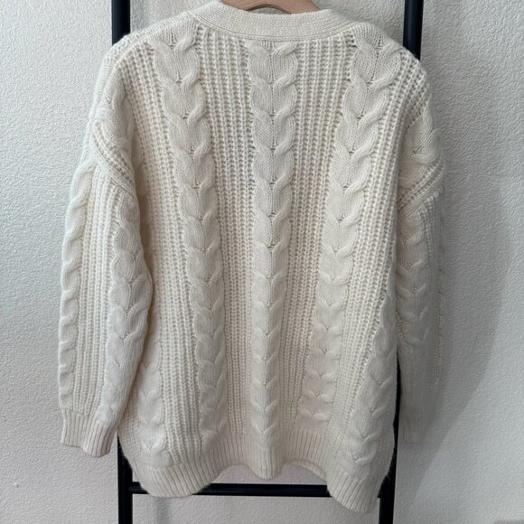 NWT Jenni Kayne Cable Cocoon Cardigan in Ivory Size XS - Picture 11 of 12